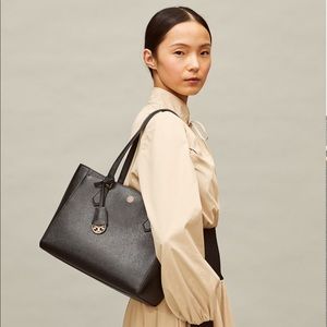 NEW! Tory Burch Robinson Small Tote Bag in Black